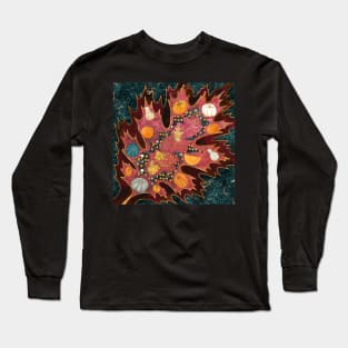 Abstract Halloween Leaf Long Sleeve T-Shirt